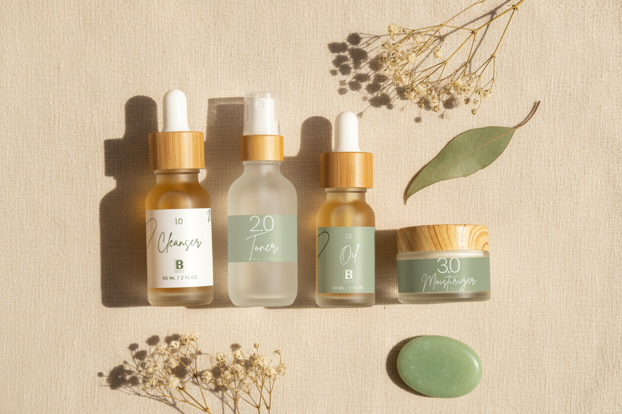 Back Bar Skincare - All 4 Products Lifestyle