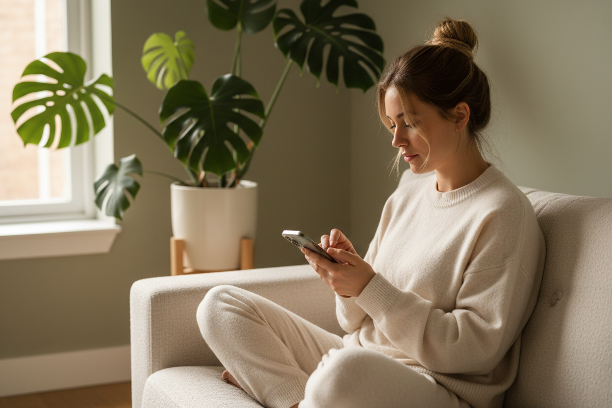 Cross-legged phone form