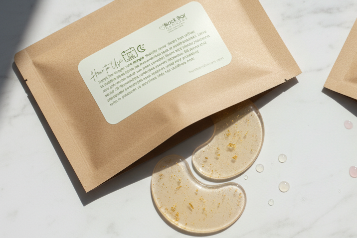 Flat lay eye and lip masks revised