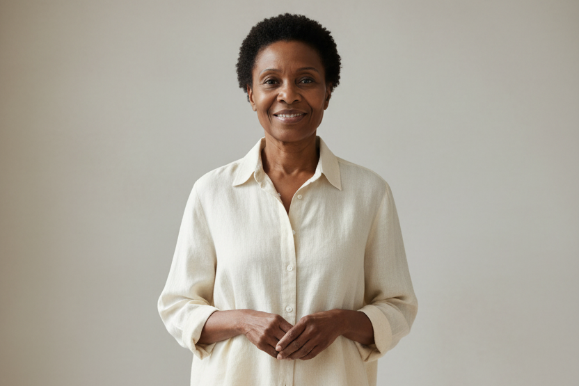 Full body older Black woman